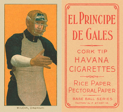 1909 White Borders El Principe De Gales McLean, Cincinnati #327 Baseball Card