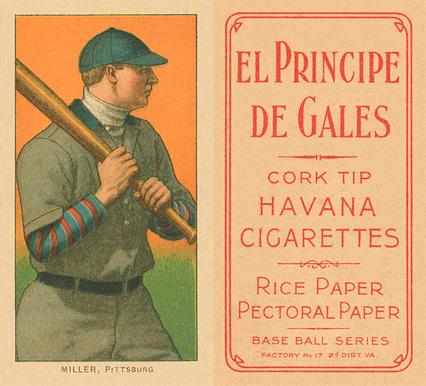 1909 White Borders El Principe De Gales Miller, Pittsburgh #335 Baseball Card