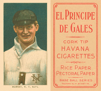 1909 White Borders El Principe De Gales Murray, N.Y. Nat'L #353 Baseball Card