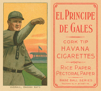 1909 White Borders El Principe De Gales Overall, Chicago Nat'L #373 Baseball Card