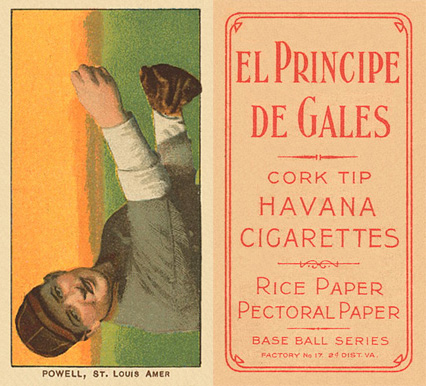 1909 White Borders El Principe De Gales Powell, St. Louis Amer. #397 Baseball Card