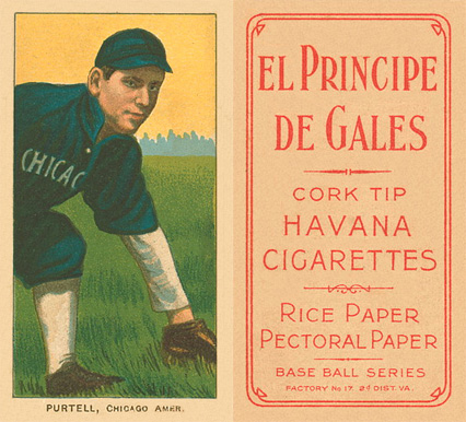 1909 White Borders El Principe De Gales Purtell, Chicago Amer #399 Baseball Card