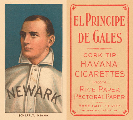 1909 White Borders El Principe De Gales Schlafly, Newark #423 Baseball Card