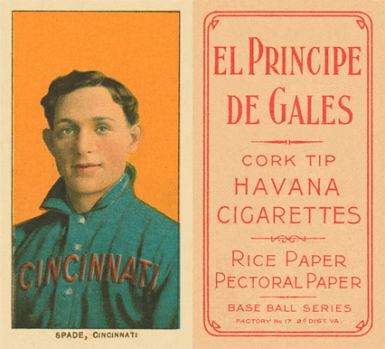 1909 White Borders El Principe De Gales Spade, Cincinnati #455 Baseball Card