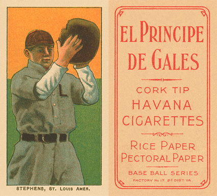 1909 White Borders El Principe De Gales Stephens, St. Louis Amer. #465 Baseball Card