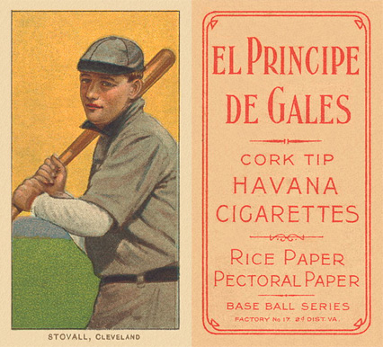1909 White Borders El Principe De Gales Stovall, Cleveland #467 Baseball Card