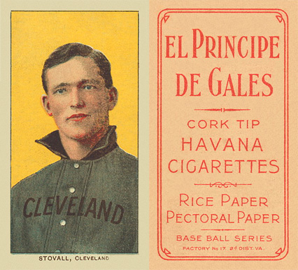 1909 White Borders El Principe De Gales Stovall, Cleveland #468 Baseball Card