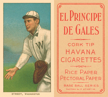 1909 White Borders El Principe De Gales Street, Washington #470 Baseball Card