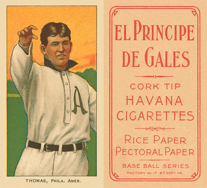 1909 White Borders El Principe De Gales Thomas, Phil. Amer. #483 Baseball Card