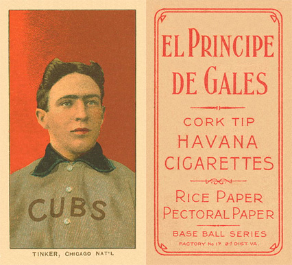 1909 White Borders El Principe De Gales Tinker, Chicago Nat'L #488 Baseball Card