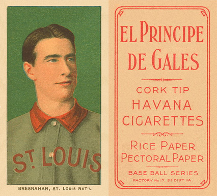 1909 White Borders El Principe De Gales Bresnahan, St. Louis Nat'l #51 Baseball Card