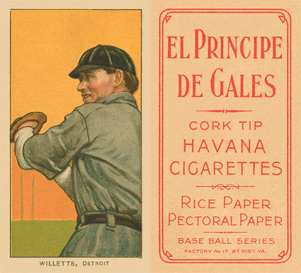 1909 White Borders El Principe De Gales Willetts, Detroit #511 Baseball Card