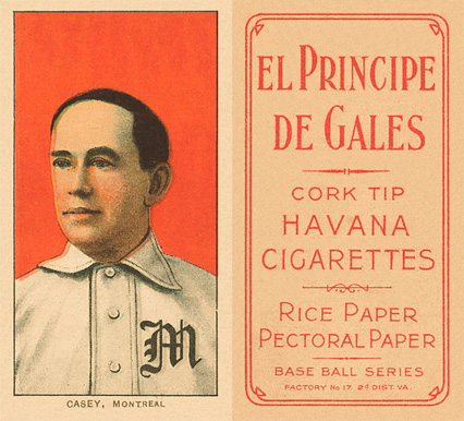 1909 White Borders El Principe De Gales Casey, Montreal #75 Baseball Card