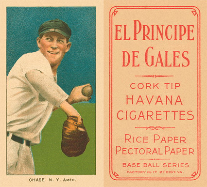 1909 White Borders El Principe De Gales Chase, N.Y. Amer. #85 Baseball Card