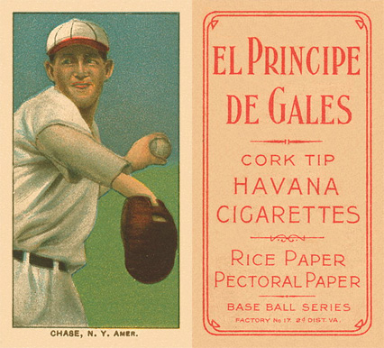 1909 White Borders El Principe De Gales Chase, N.Y. Amer. #86 Baseball Card