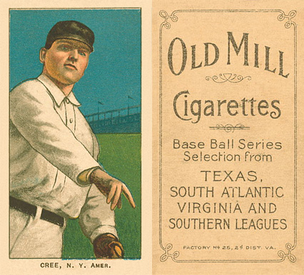1909 White Borders Old Mill Cree, N.Y. Amer. #113 Baseball Card