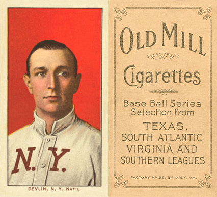 1909 White Borders Old Mill Devlin, N.Y. Nat'L #128 Baseball Card