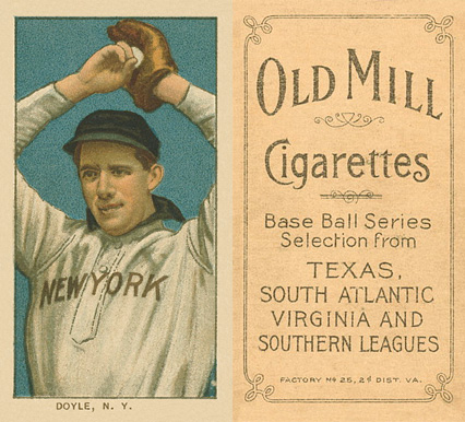 1909 White Borders Old Mill Joe Doyle, N.Y. #148 Baseball Card