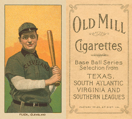 1909 White Borders Old Mill Flick, Cleveland #176 Baseball Card