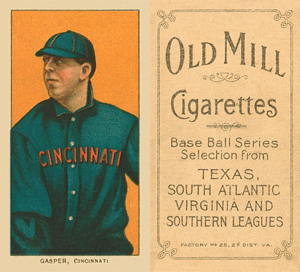 1909 White Borders Old Mill Gasper, Cincinnati #186 Baseball Card