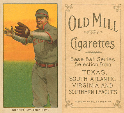 1909 White Borders Old Mill Gilbert, St. Louis Nat'L #189 Baseball Card