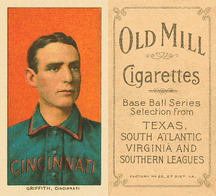 1909 White Borders Old Mill Griffith, Cincinnati #196 Baseball Card