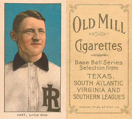 1909 White Borders Old Mill Hart, Little Rock #204 Baseball Card