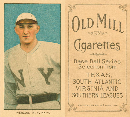 1909 White Borders Old Mill Herzog, N.Y. Nat'L #211 Baseball Card