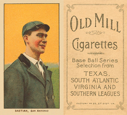 1909 White Borders Old Mill Bastian, San Antonio #22 Baseball Card