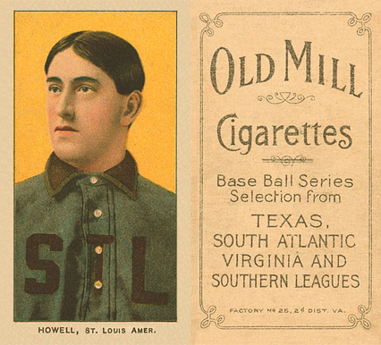 1909 White Borders Old Mill Howell, St. Louis Amer. #223 Baseball Card