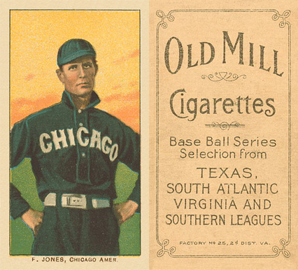 1909 White Borders Old Mill F. Jones, Chicago Amer. #237 Baseball Card