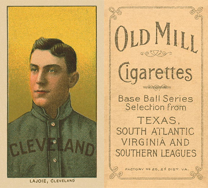 1909 White Borders Old Mill Lajoie, CLeveland #269 Baseball Card