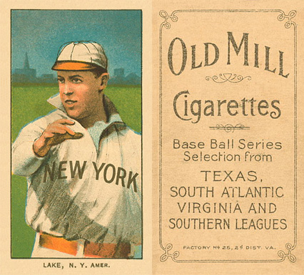 1909 White Borders Old Mill Lake, N.Y. Amer. #272 Baseball Card