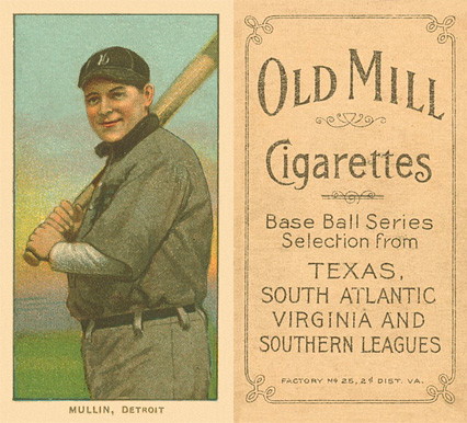 1909 White Borders Old Mill Mullin, Detroit #349 Baseball Card