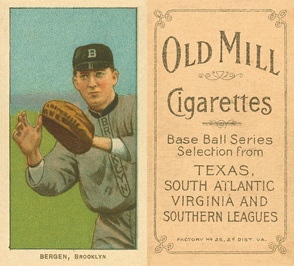 1909 White Borders Old Mill Bergen, Brooklyn #36 Baseball Card