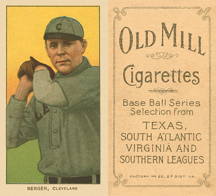 1909 White Borders Old Mill Berger, Cleveland #37 Baseball Card