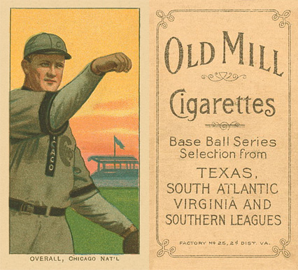 1909 White Borders Old Mill Overall, Chicago Nat'L #373 Baseball Card