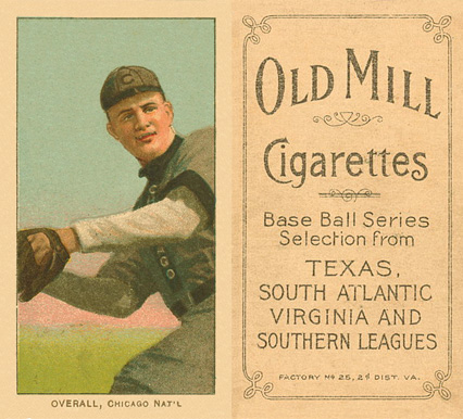 1909 White Borders Old Mill Overall, Chicago Nat'L #374 Baseball Card