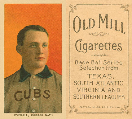 1909 White Borders Old Mill Overall, Chicago Nat'L #375 Baseball Card