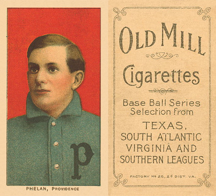 1909 White Borders Old Mill Phelan, Providence #391 Baseball Card