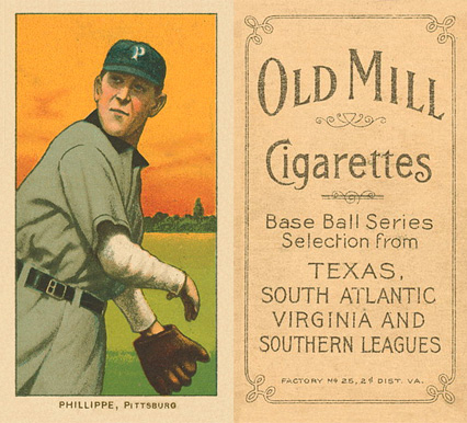 1909 White Borders Old Mill Phillippe, Pittsburgh #393 Baseball Card