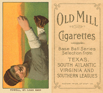 1909 White Borders Old Mill Powell, St. Louis Amer. #397 Baseball Card