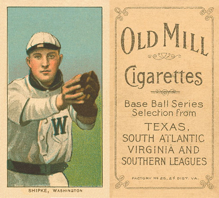1909 White Borders Old Mill Shipke, Washington #444 Baseball Card