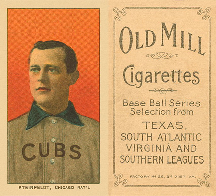 1909 White Borders Old Mill Steinfeldt, Chicago Nat'L #463 Baseball Card
