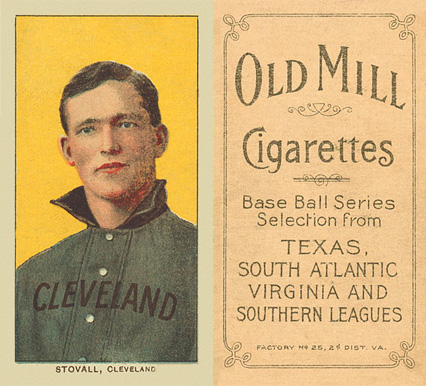 1909 White Borders Old Mill Stovall, Cleveland #468 Baseball Card