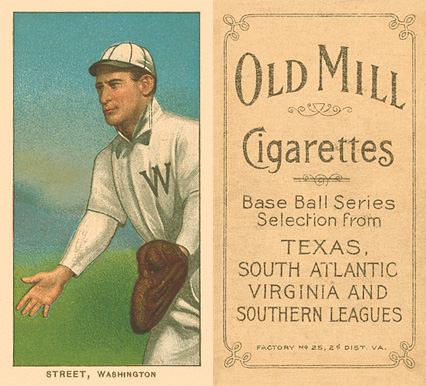 1909 White Borders Old Mill Street, Washington #470 Baseball Card
