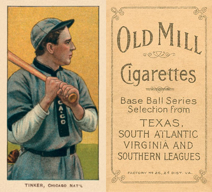 1909 White Borders Old Mill Tinker, Chicago Nat'L #486 Baseball Card