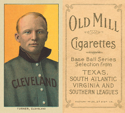 1909 White Borders Old Mill Turner, Cleveland #490 Baseball Card