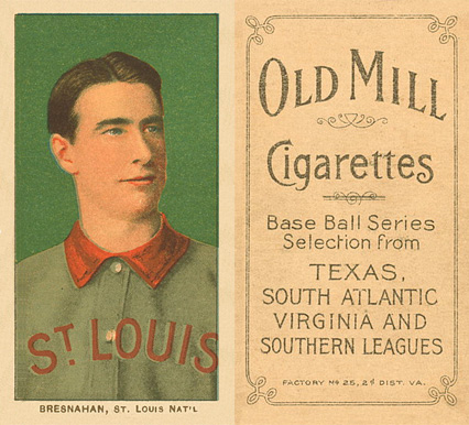 1909 White Borders Old Mill Bresnahan, St. Louis Nat'l #51 Baseball Card