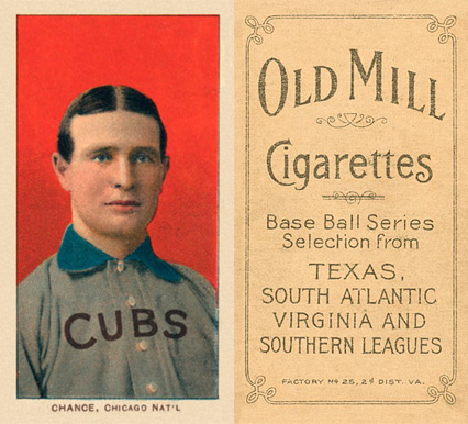 1909 White Borders Old Mill Chance, Chicago Nat'L #78 Baseball Card